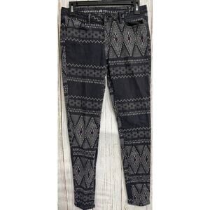 Levis Skinny Jeans Size Women 28 Gray Pink Southwestern Pattern Print Blend